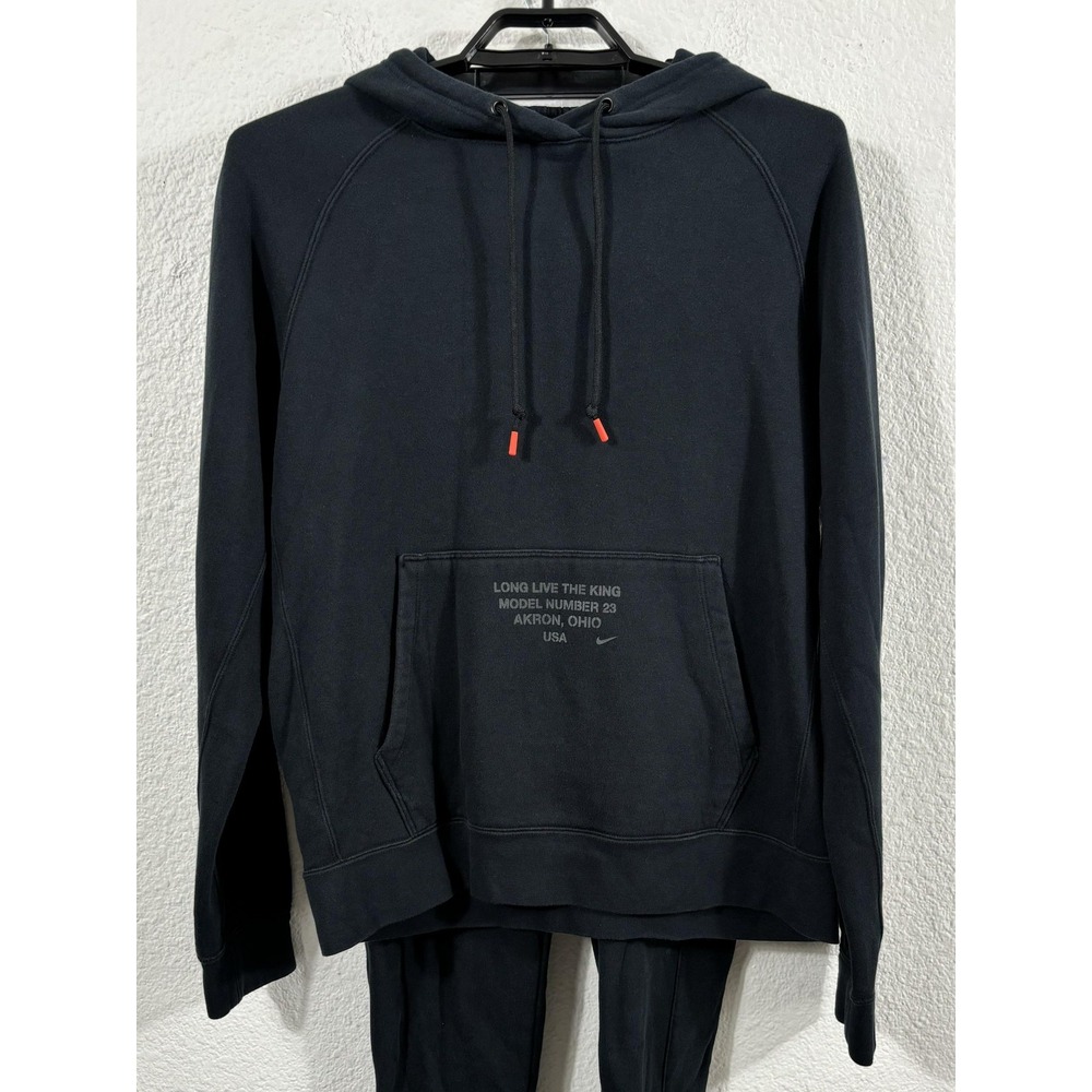 Nike Lebron James Strive For Greatness Hoodie Sweatpants Set Mens Large Black